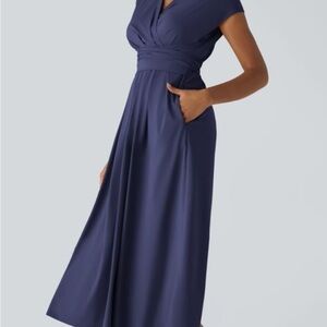HALARA Deep Blue Maxi Dress
